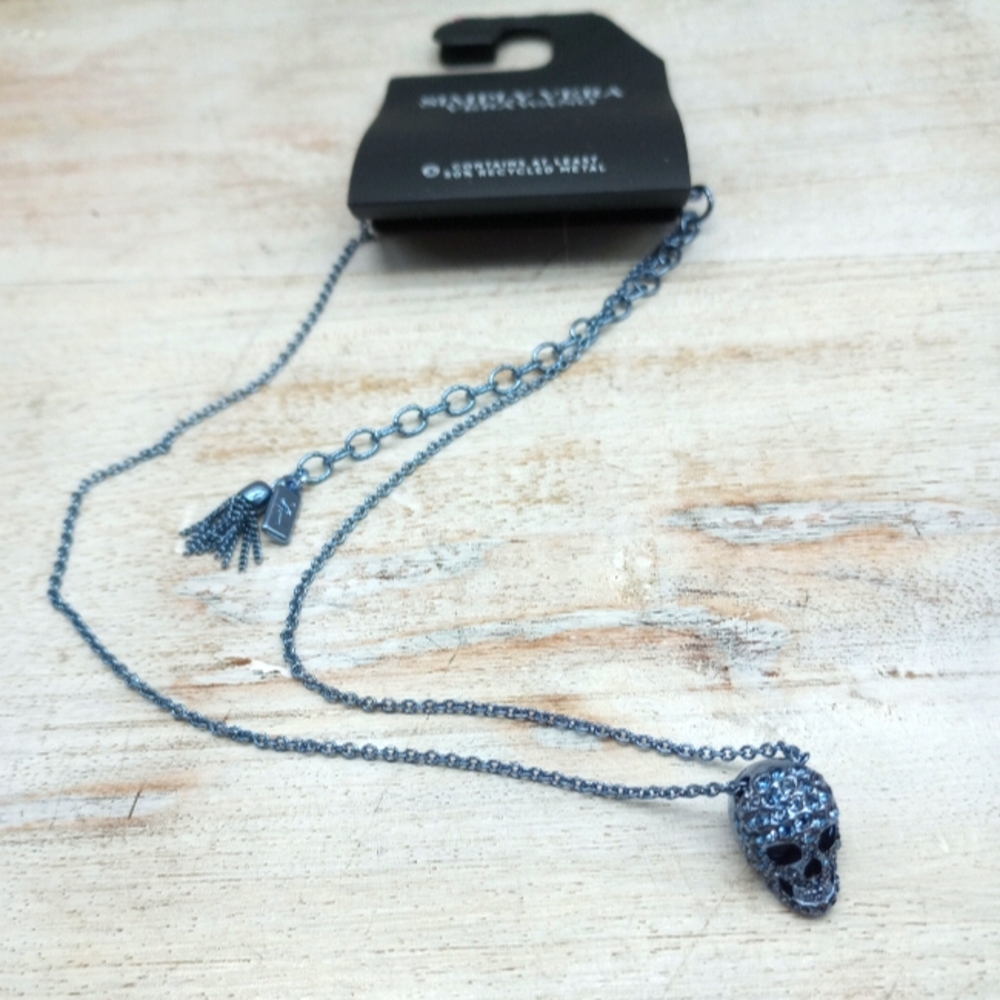 Simply Vera Vera Wang Metallic Stone Skull Necklace